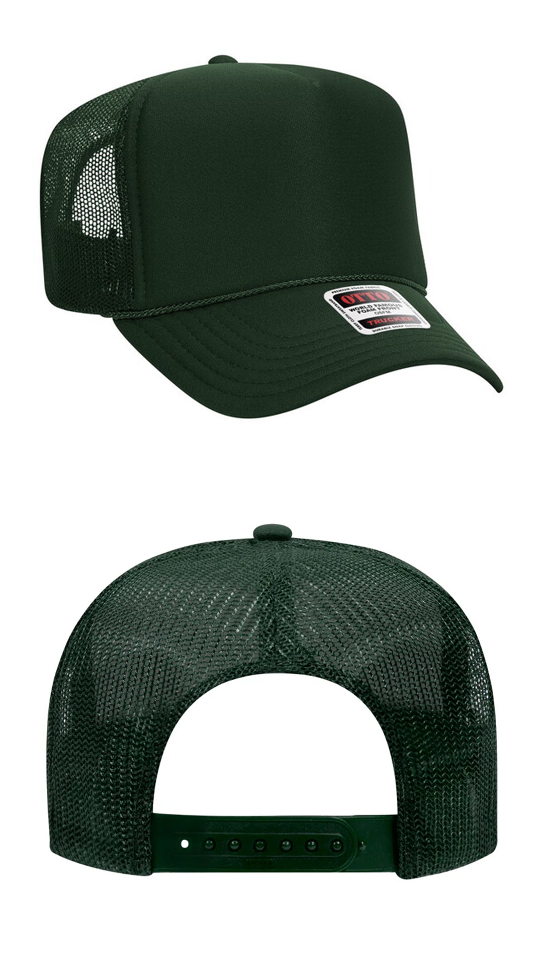 *Custom Printed* Solid Color OTTO Foam Trucker Hat