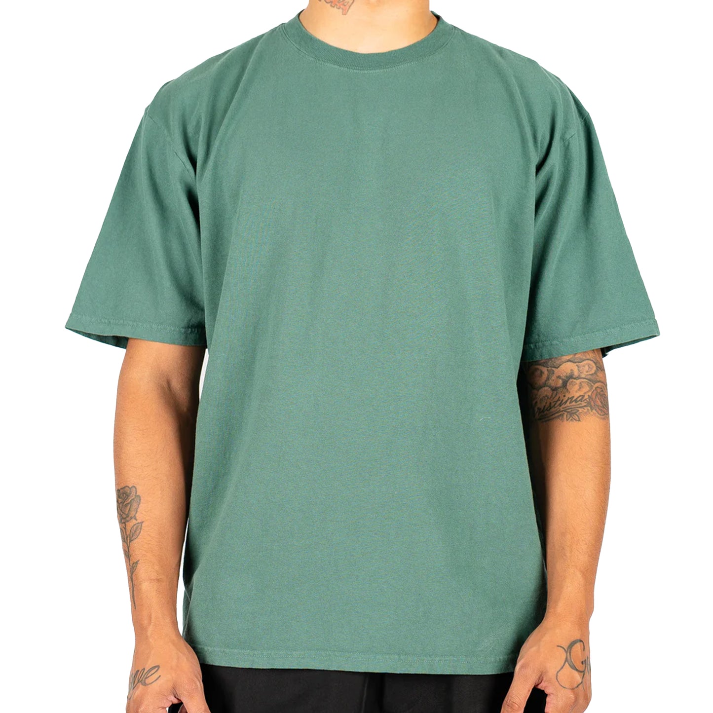 (40) DUSTY GREEN Short Sleeve Tees