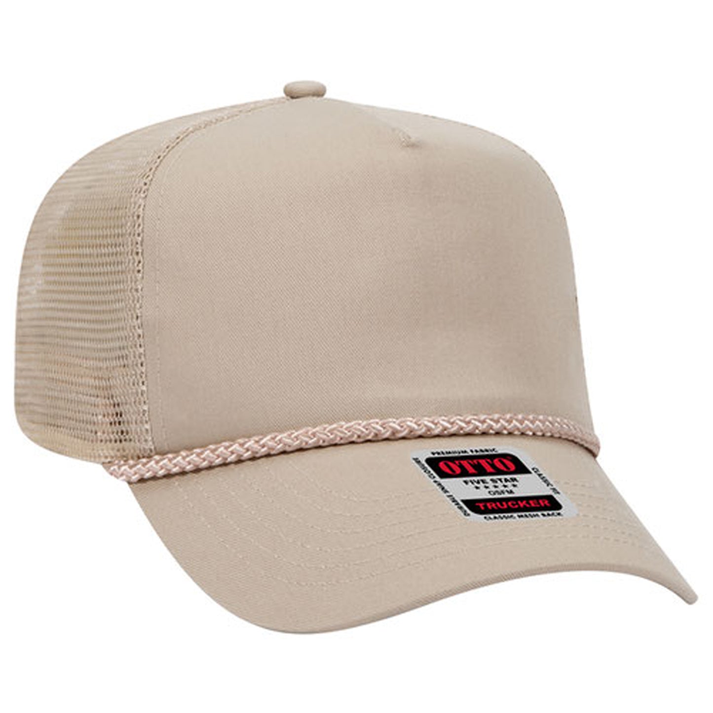 *Custom Printed* OTTO 5 Panel Hat (With Rope & Mesh Back)