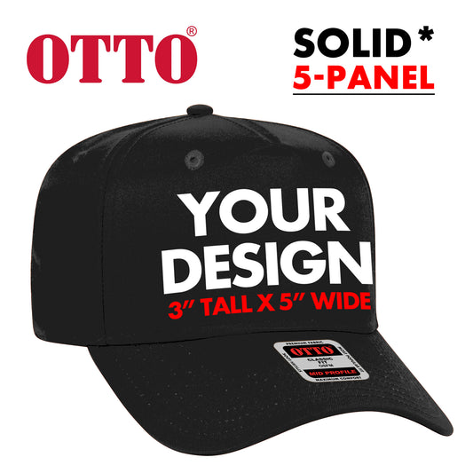 *Custom Printed* OTTO 5 Panel Hat (Solids)