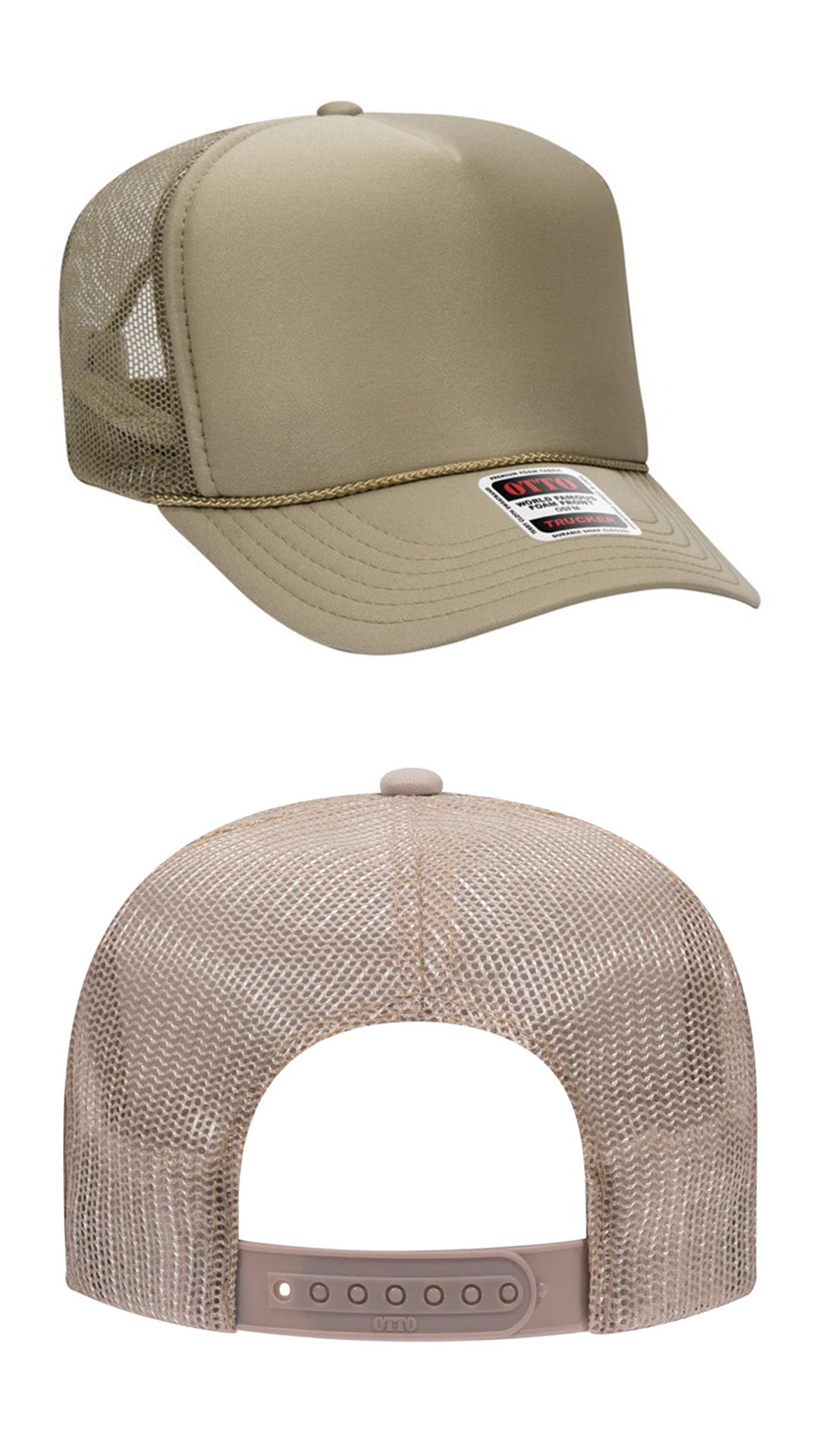 *Custom Printed* Solid Color OTTO Foam Trucker Hat