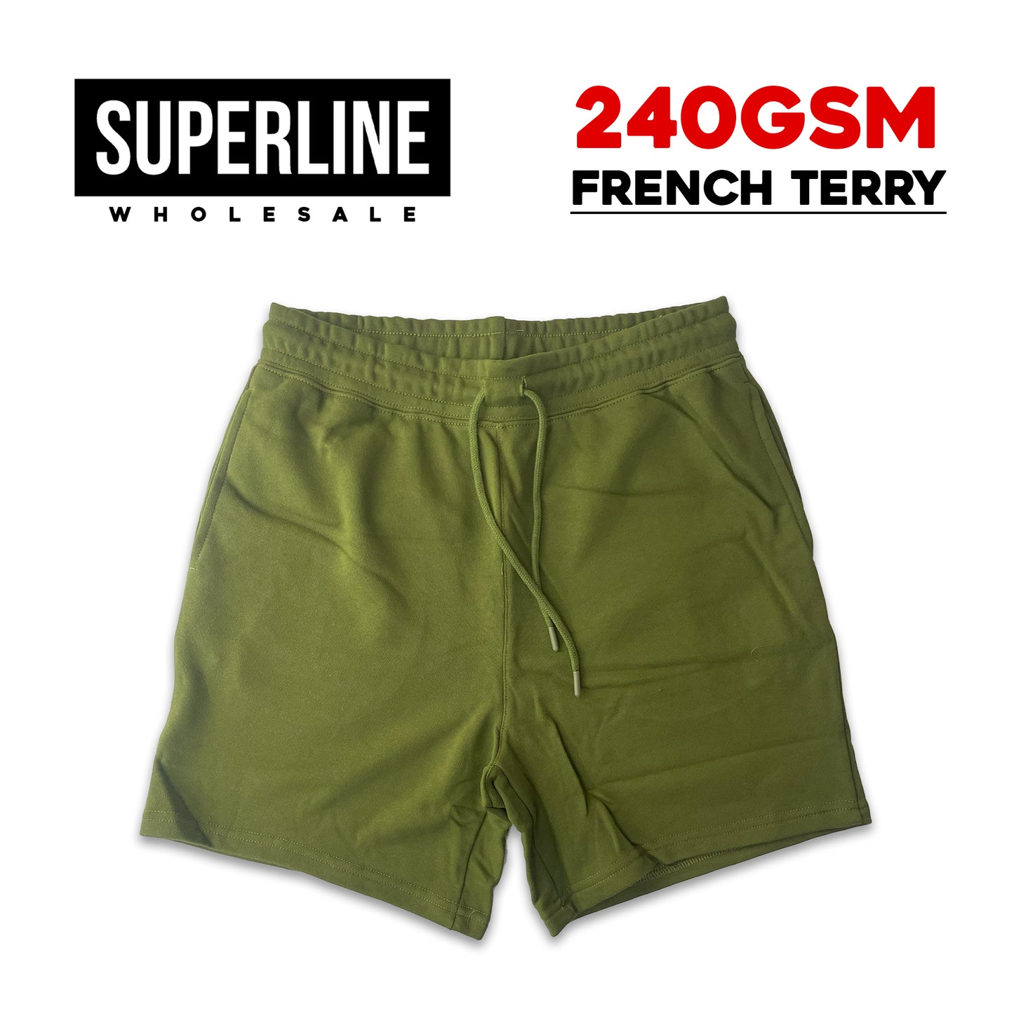 *Custom Printed* 280GSM FRENCH TERRY Shorts - $12.00