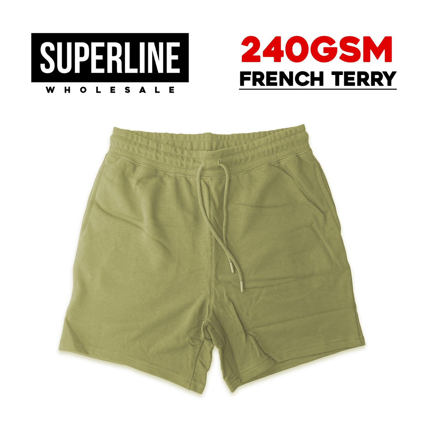 *Custom Printed* 280GSM FRENCH TERRY Shorts - $12.00