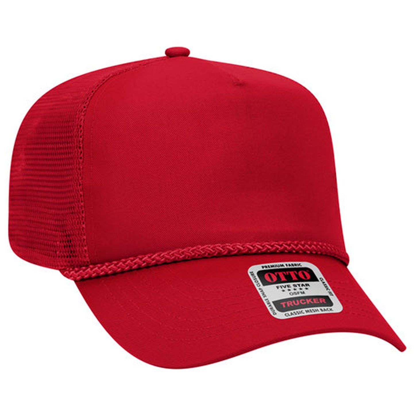 *Custom Printed*  OTTO 5 Panel Hat (With Rope & Mesh Back)
