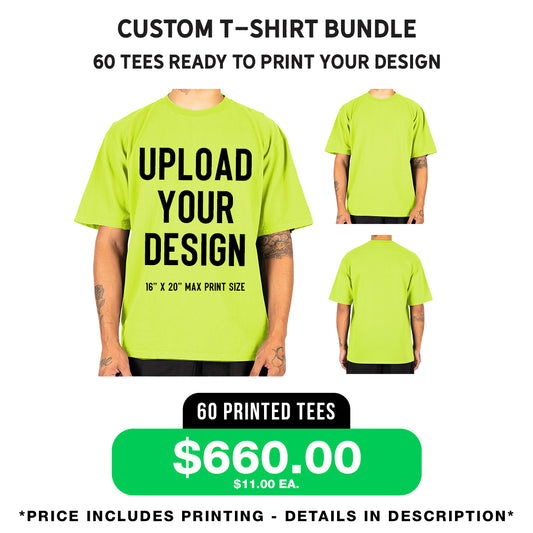 60 T-Shirts Bundle "LIME" – $660 | Printing Included*